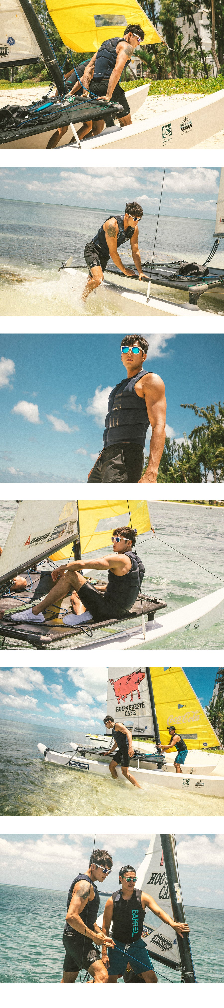 Barrel Unisex Reversible Wake Vest-NAVY JUNGLE_image
