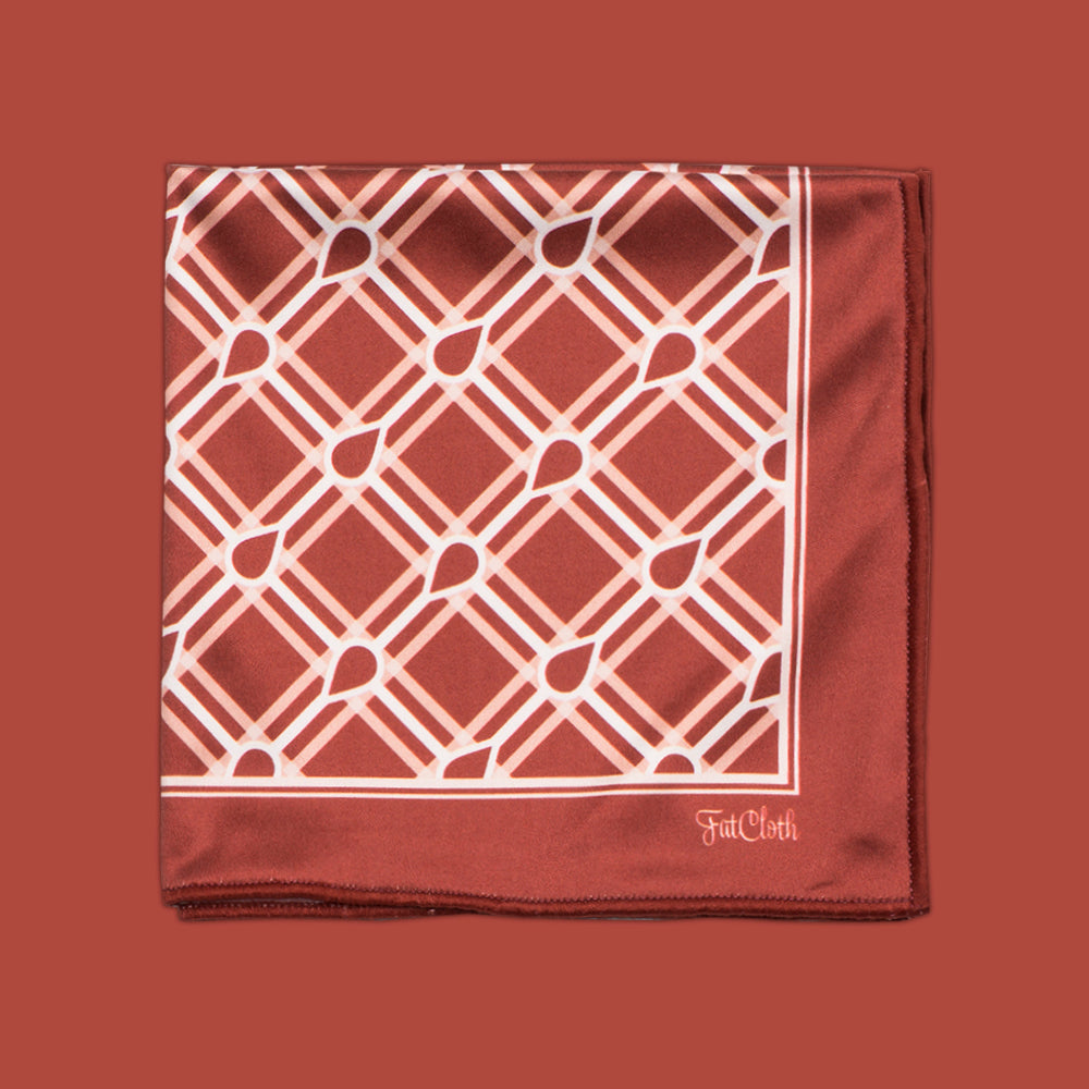 FatCloth Charles Pink Pocket Square