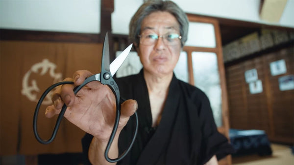 Yasuhiro Hirakawa With Bonsai Scissors