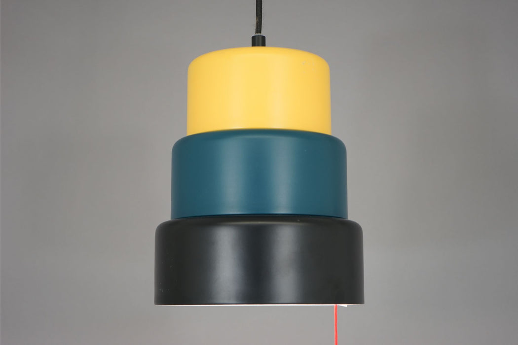 Ceiling Light With Multi Coloured Metal Shade By Design Modern