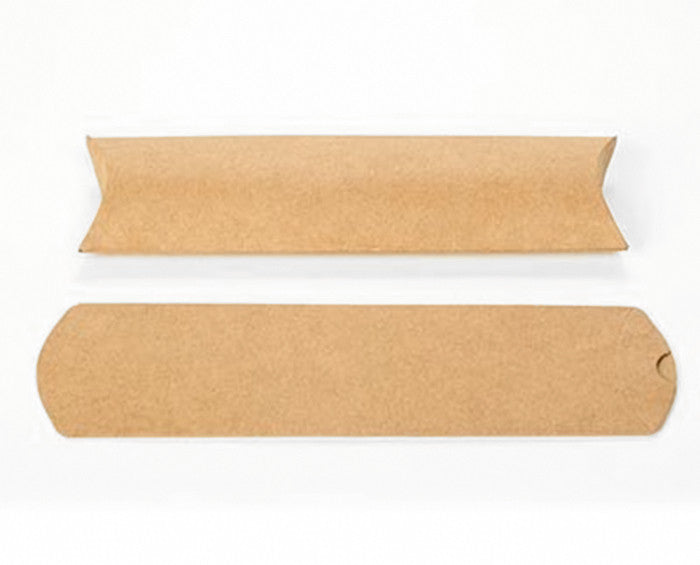 25 Long Brown Kraft Pillow Boxes 2 x 3/4 x 7 Inch for Gifts, Packaging | My Craft Supplies