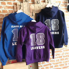 Leavers hoodies printed