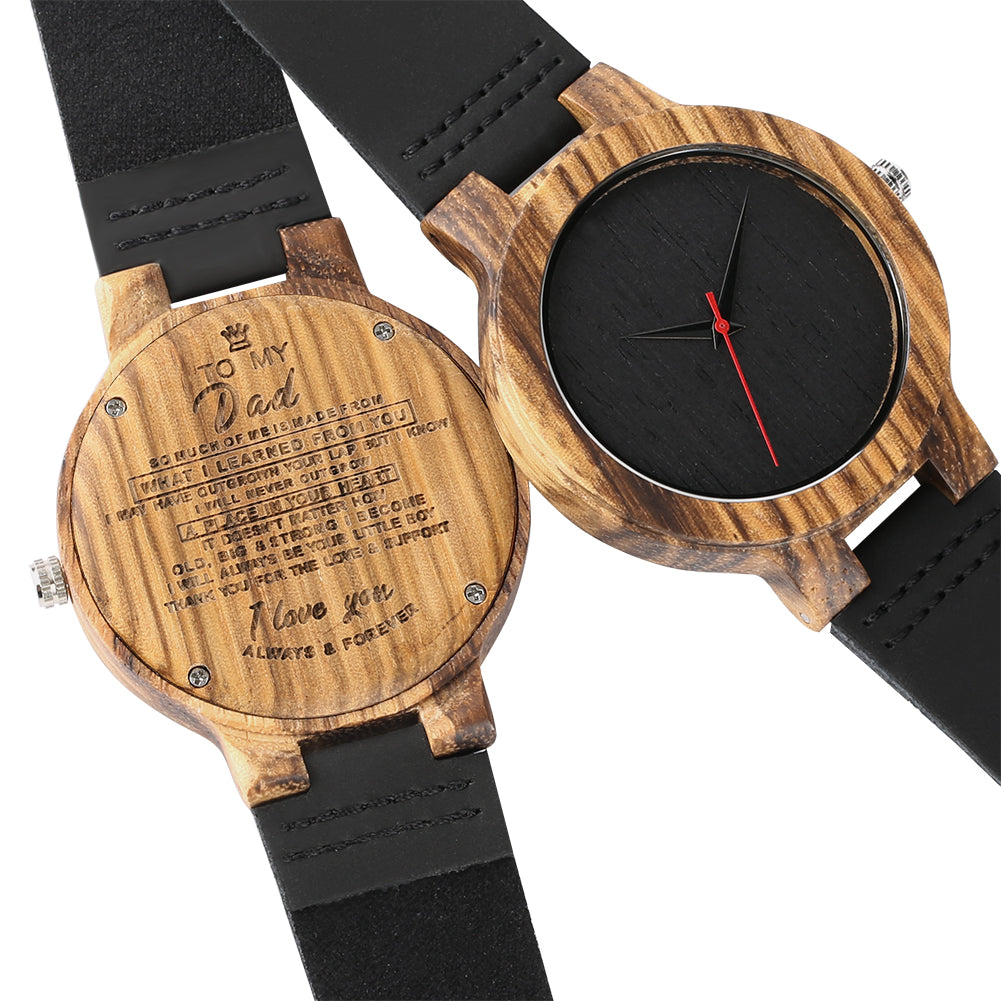 to dad from son wood watch