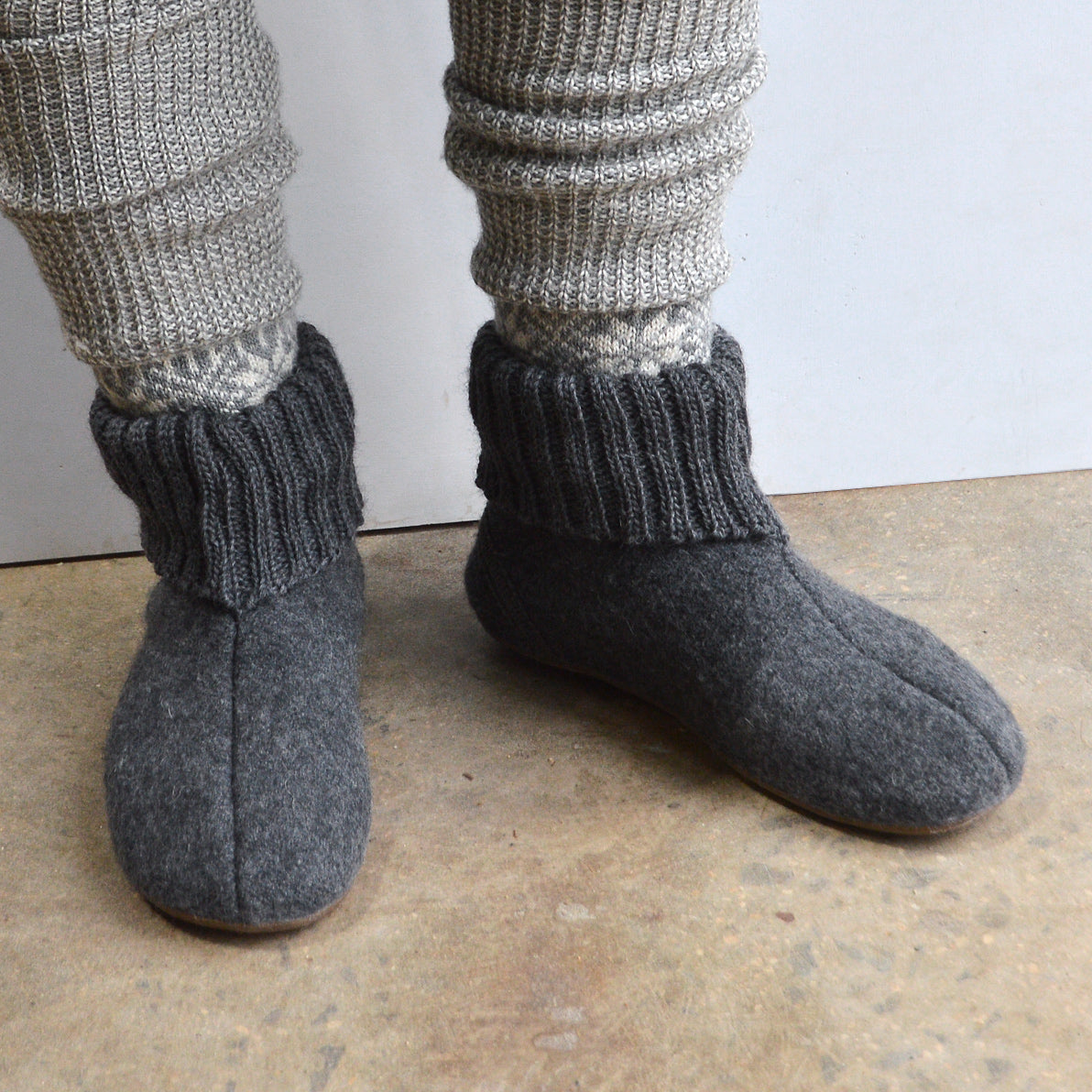 wool booties for adults