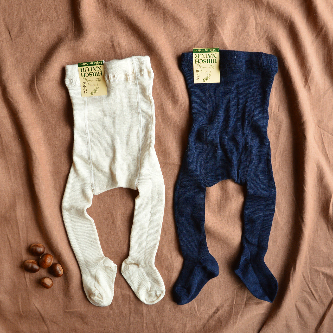 Ribbed Tights in Pure Organic Wool  Toddler and Children's fine-rib tights  in 100% soft breathable organic wool