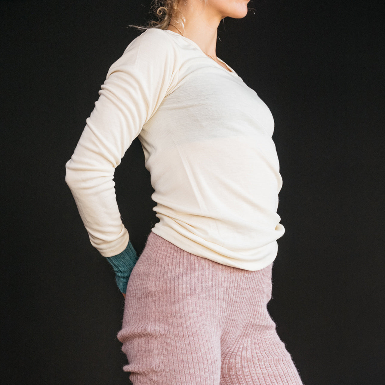 Women's Merino Wool/Silk Long Sleeve Top - Woollykins