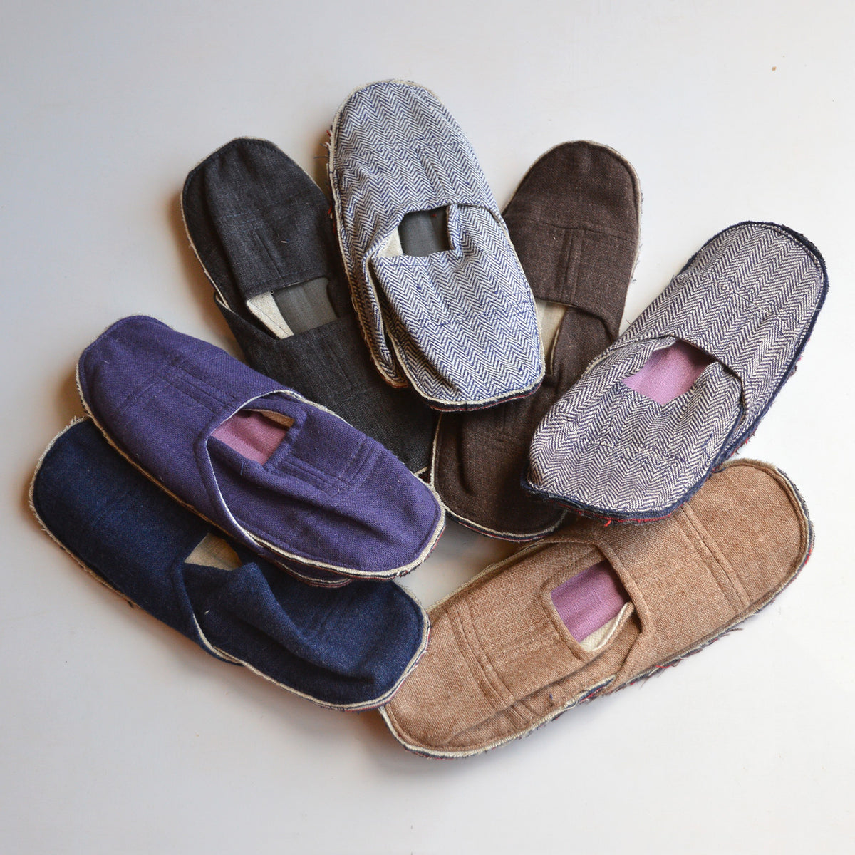 Japanese Guest Slippers Wool/Linen by Fog Linen Work from Woollykins