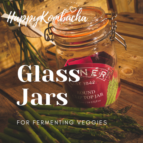 Glass jars for fermenting veggies