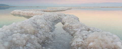 salt ribbons on the dead sea