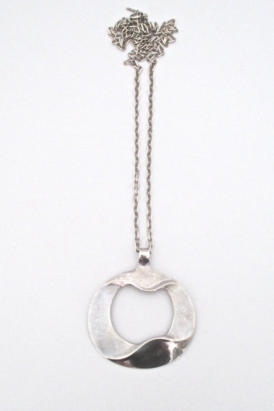 Georg Jensen large silver pendant & chain #121 - Ibe Dahlquist ...