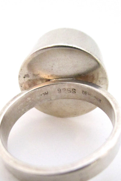 Hans Hansen textured gilded silver ring – Samantha Howard Vintage