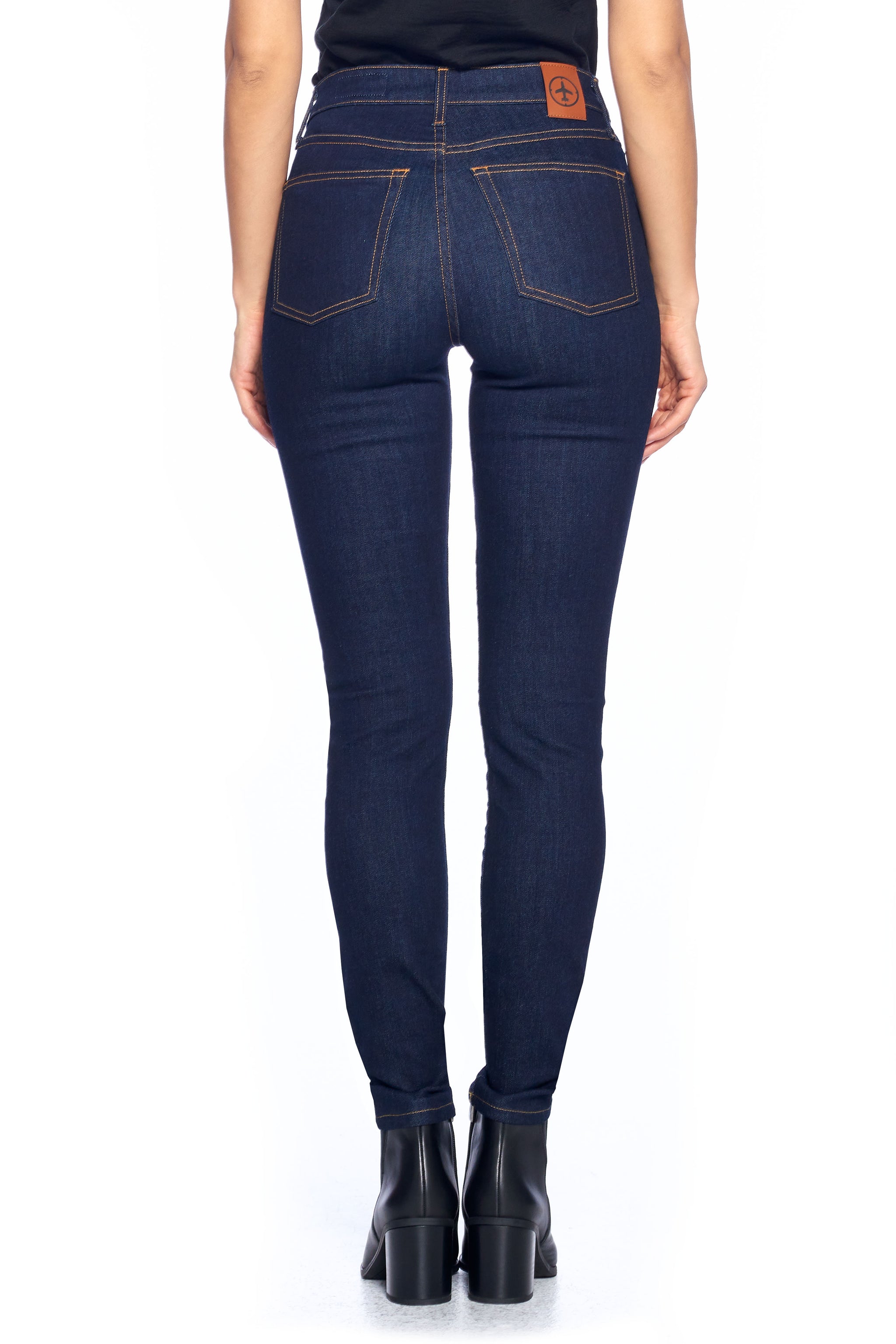 dark indigo skinny jeans womens