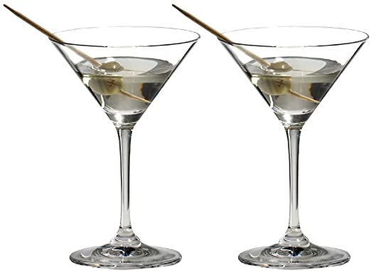 Set of 2 gorgeous fine Riedel Vinum Crystal Martini Margaritq Glasses 7 1/2