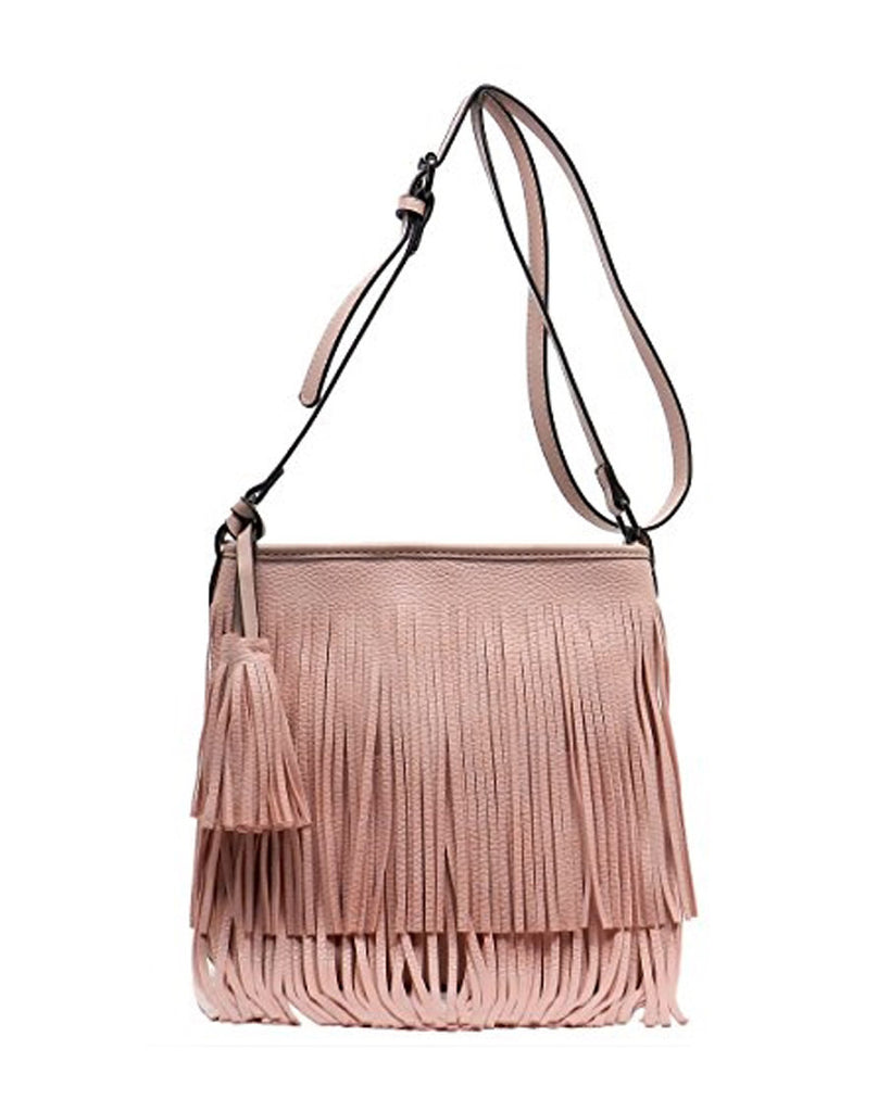 Layered Fringe Crossbody Bag - The Shopping Bag