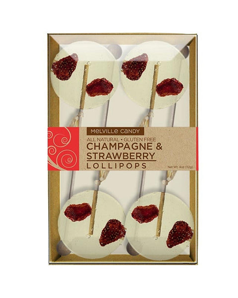 Strawberry and Champagne Natural Lollipops Gift Set - The Shopping Bag