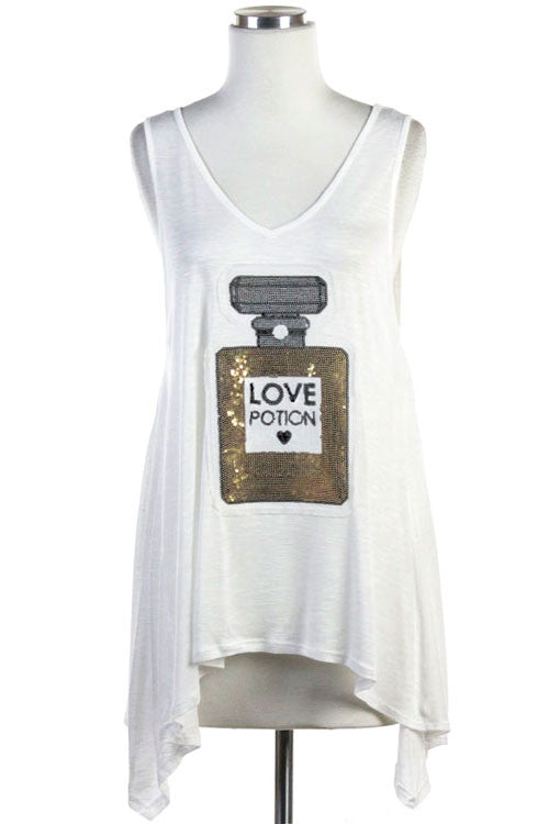 Love Potion Sequin Tank Top - The Shopping Bag