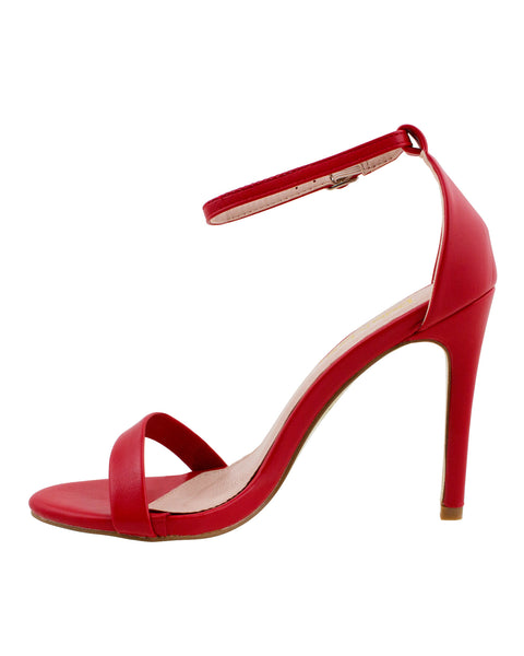 Girl On Fire Red Ankle Strap Heels - The Shopping Bag