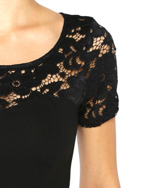 Black Lace Romper - The Shopping Bag