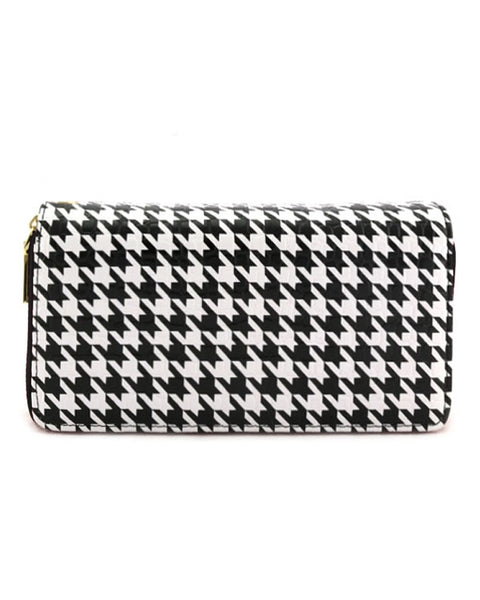 houndstooth womens checkbook wallet