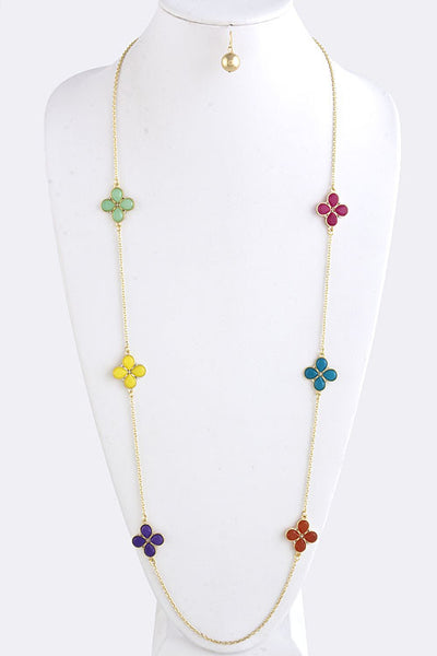 Clover Jewel Layering Chain Necklace - The Shopping Bag