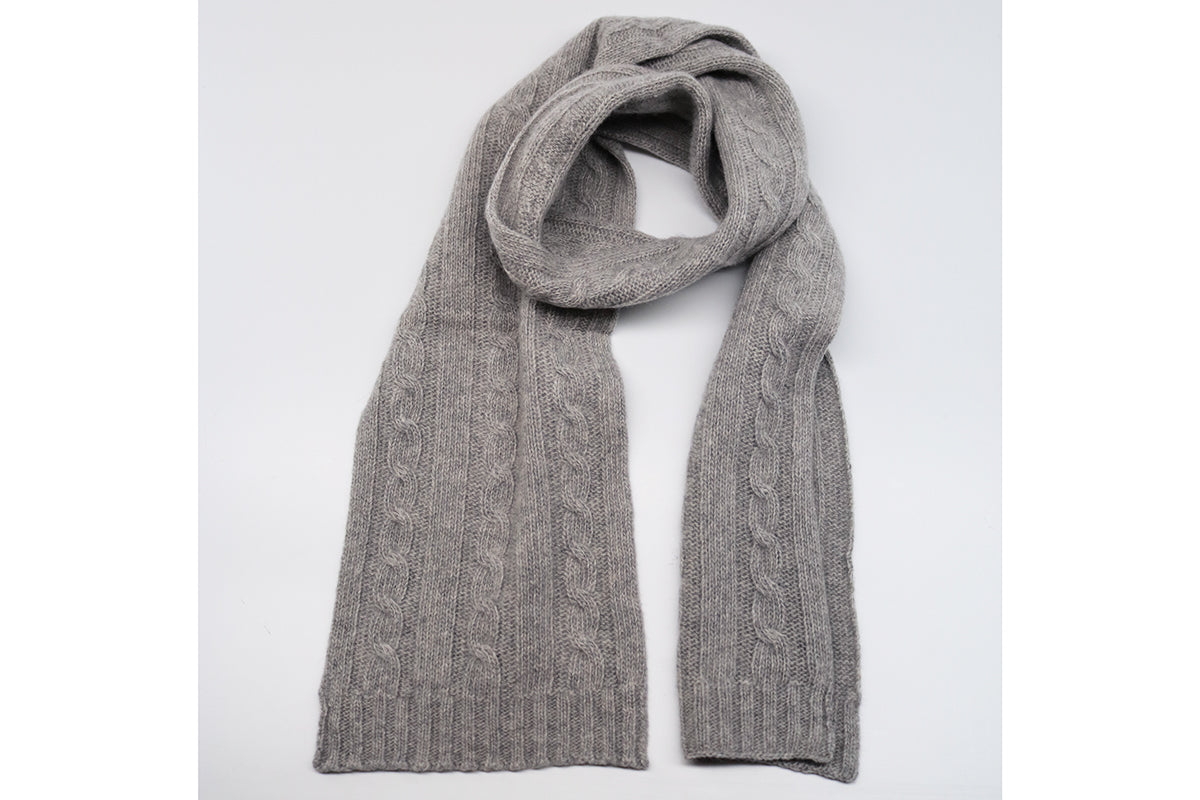 cashmere cable scarf