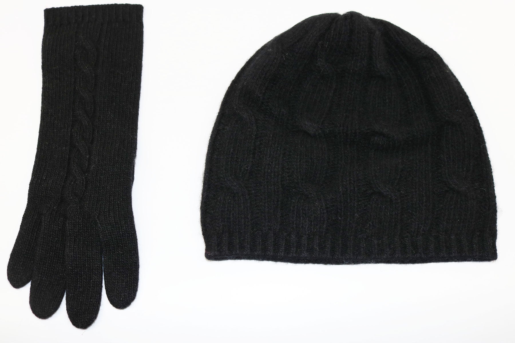 CASHMERE CABLE GLOVES