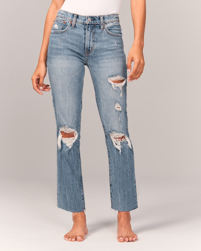 A+F MID RISE BOYFRIEND JEANS, SIZE 30