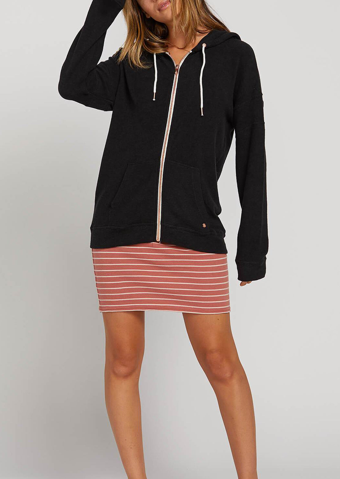 volcom lil zip fleece hoodie