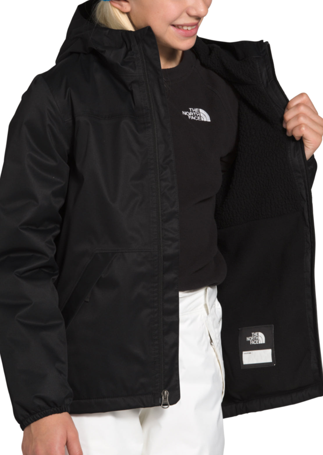 the north face junior warm storm jacket black