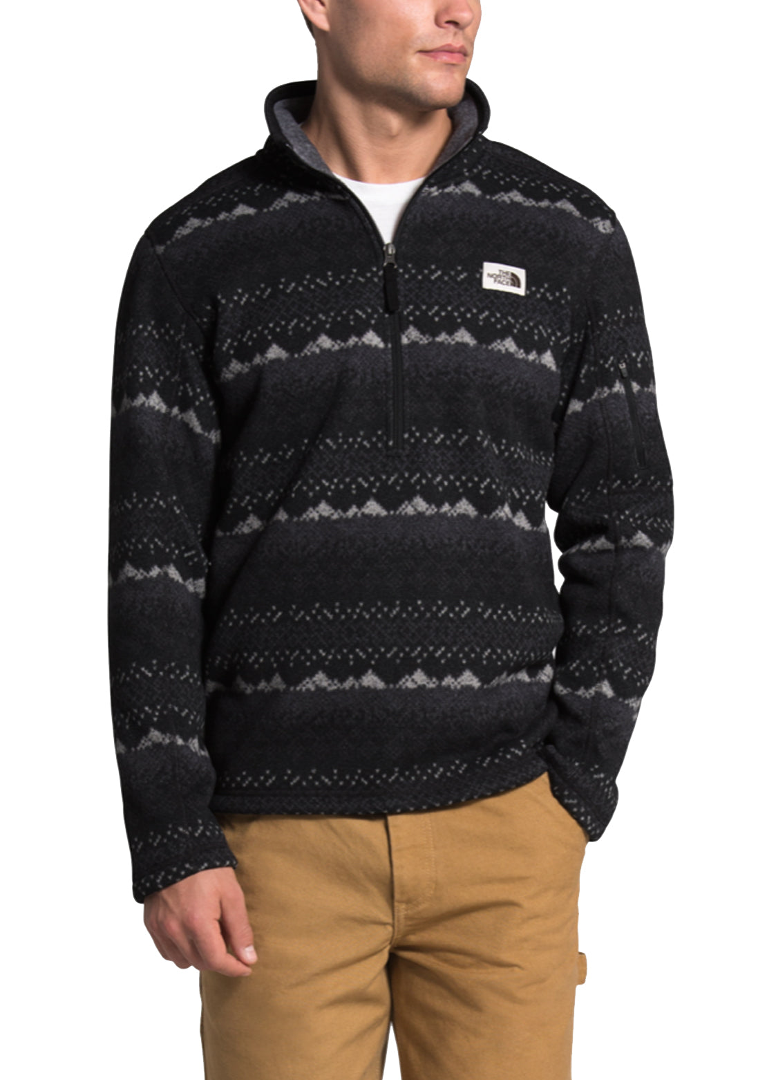 the north face men's quarter zip pullover