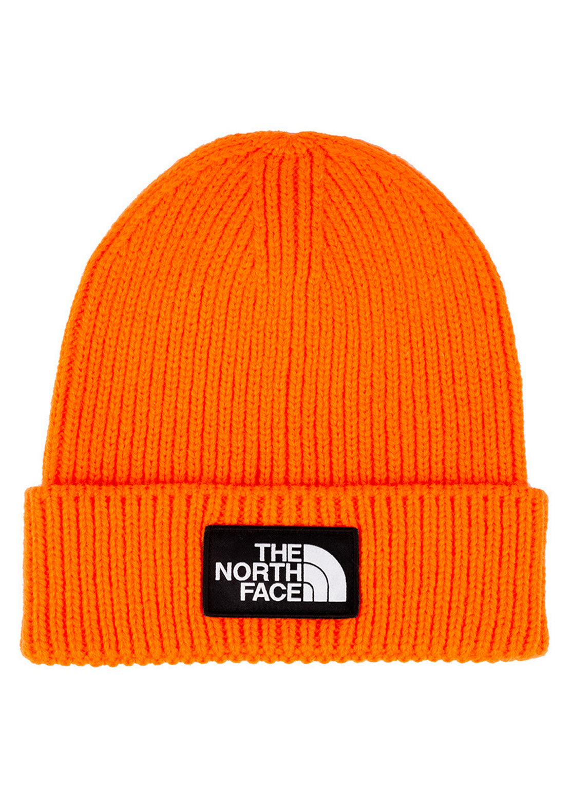 the north face logo box beanie