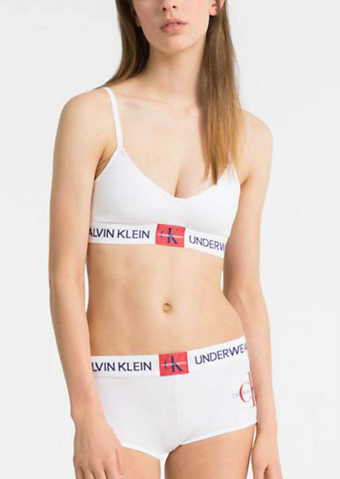 calvin klein monogram bralette white