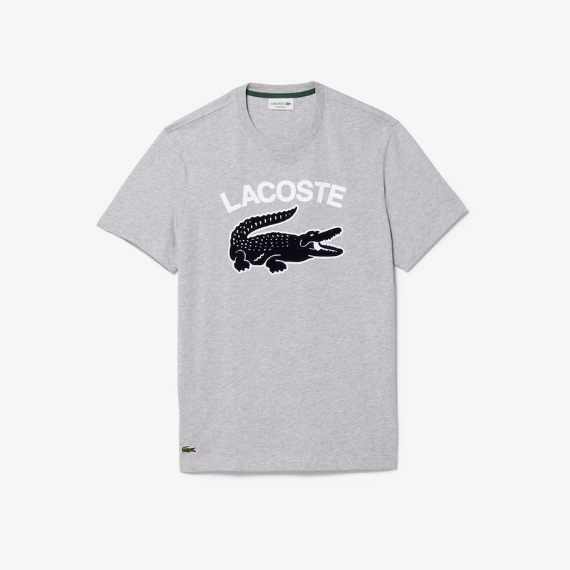 Lacoste Men's SPORT Big Embroidered Croc Grey Blue BLVD