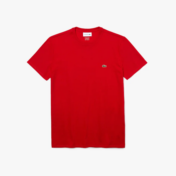 Lacoste V-neck Cotton Jersey T-shirt Red BLVD