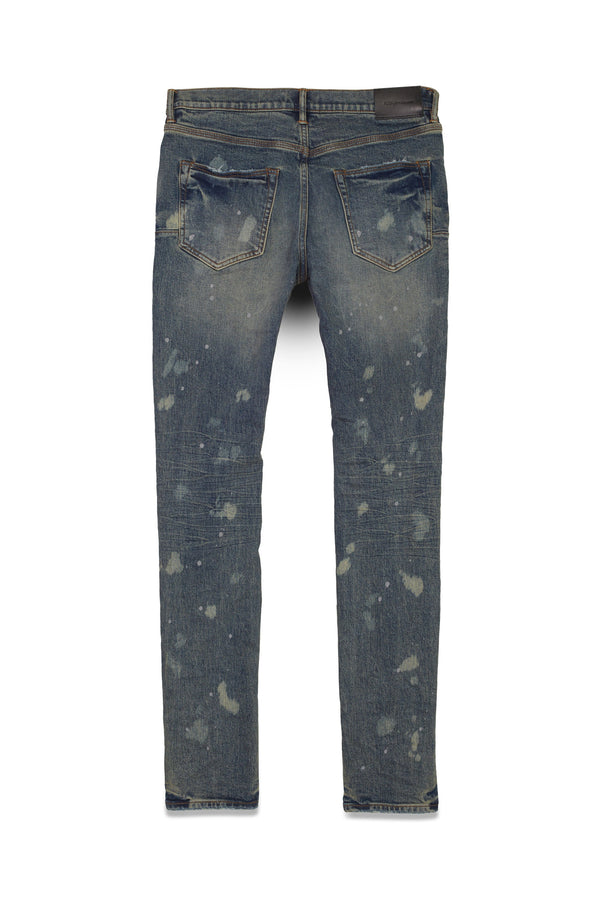 Purple Brand Low Rise Skinny Paint Splatter Denim in Grey for Men