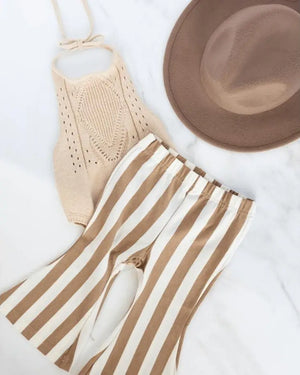 Blakely Boho Tan Bell Bottoms - She's Smitten