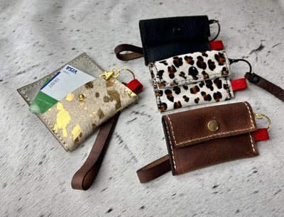 LV Keychain Wallet - Cowhide & Leather by Beaudin Designs