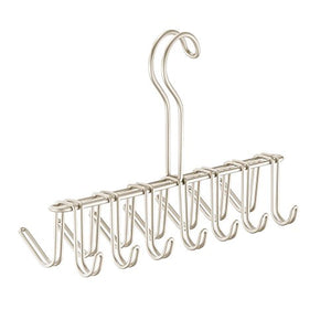 iDesign Classico Closet Organizer Rack for Ties, Belts - 14 Hooks, Satin