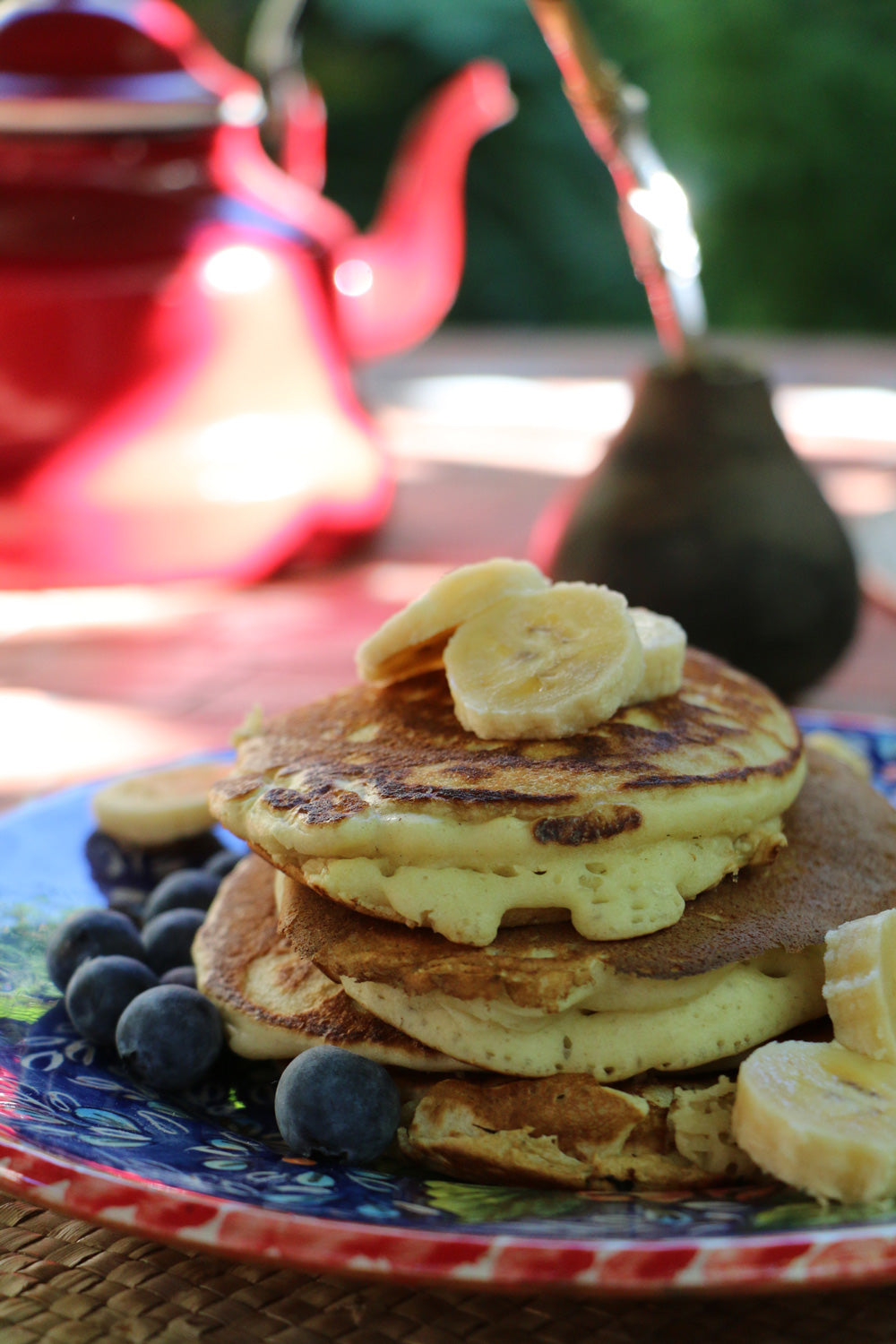 Pancakes y mate. Un desayuno continental.