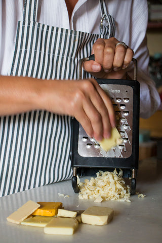 Grating natural soap to give it a second life