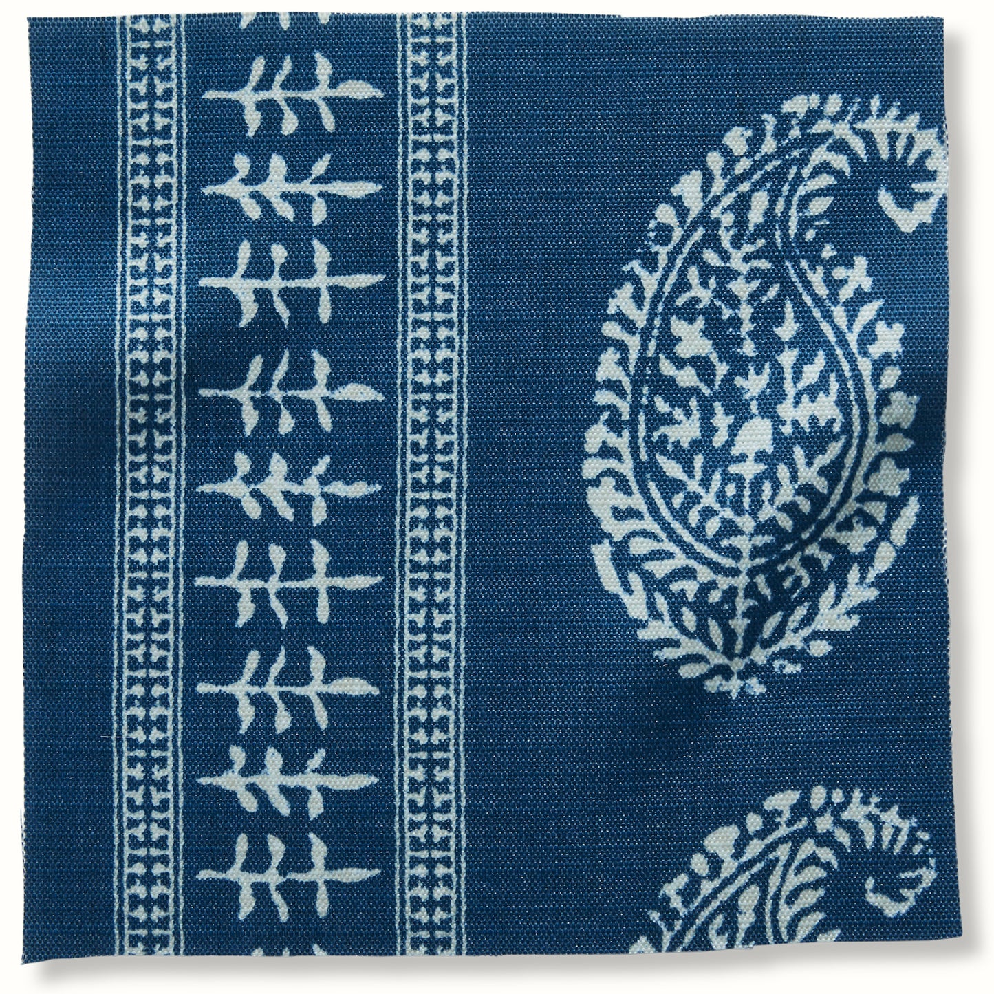 Kashmir Paisley - Indigo/Sky – Peter Dunham Textiles