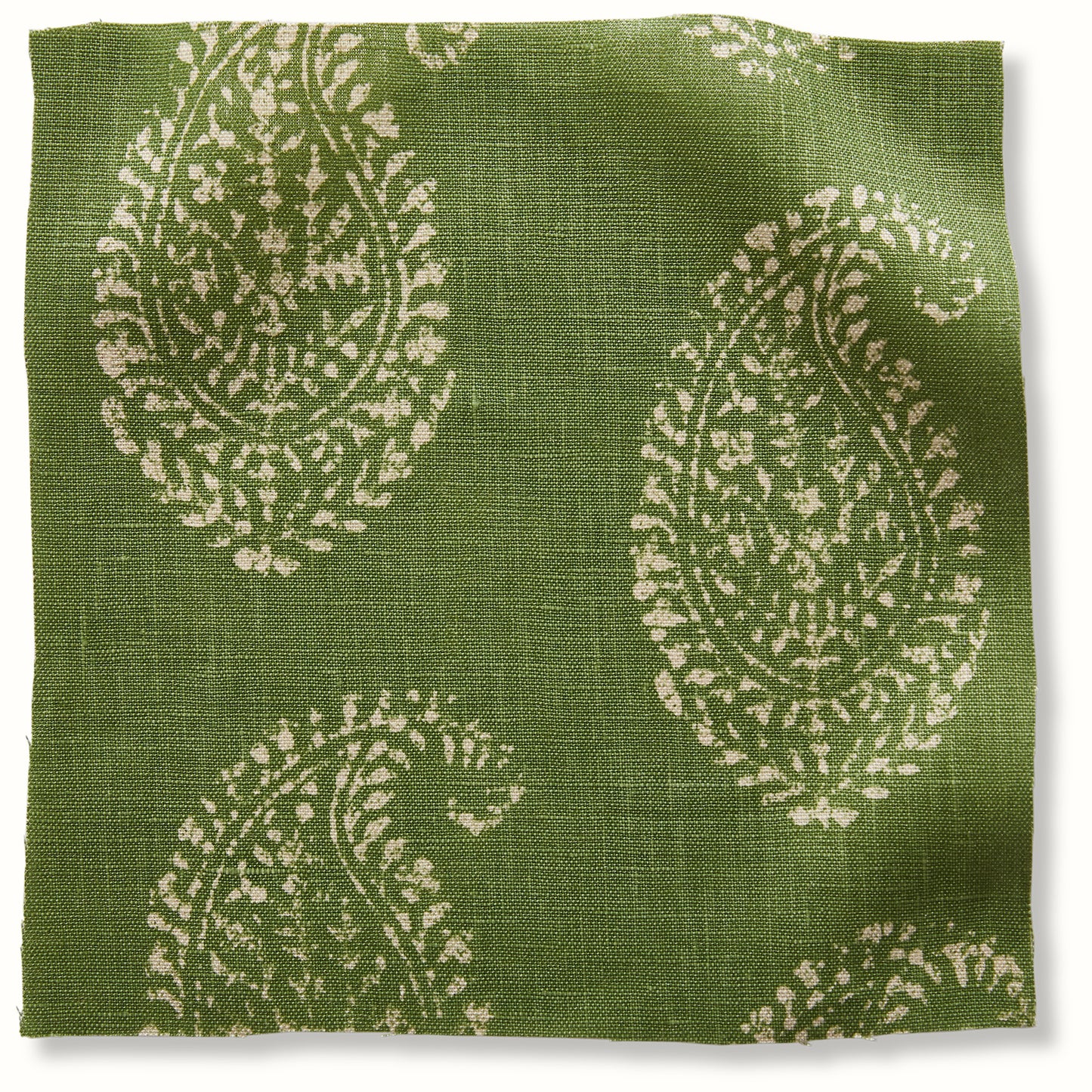 Kashmir Paisley - Tea/Green – Peter Dunham Textiles