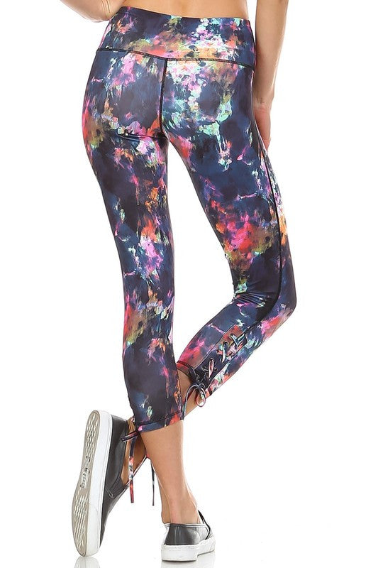 Otherworldly Ankle Tie Accent Leggings - Multi – Daily Chic