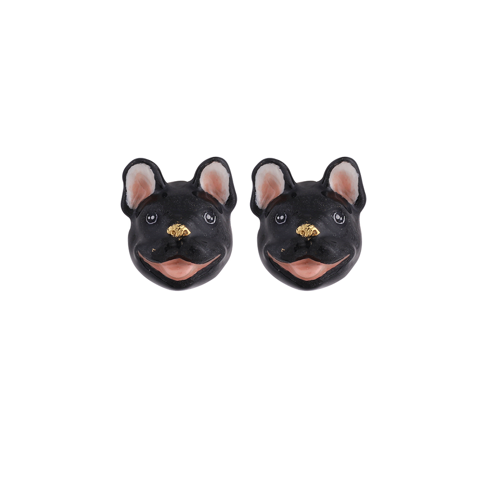 Dog Label The Black French Bulldog Earrings – Fairy Tales