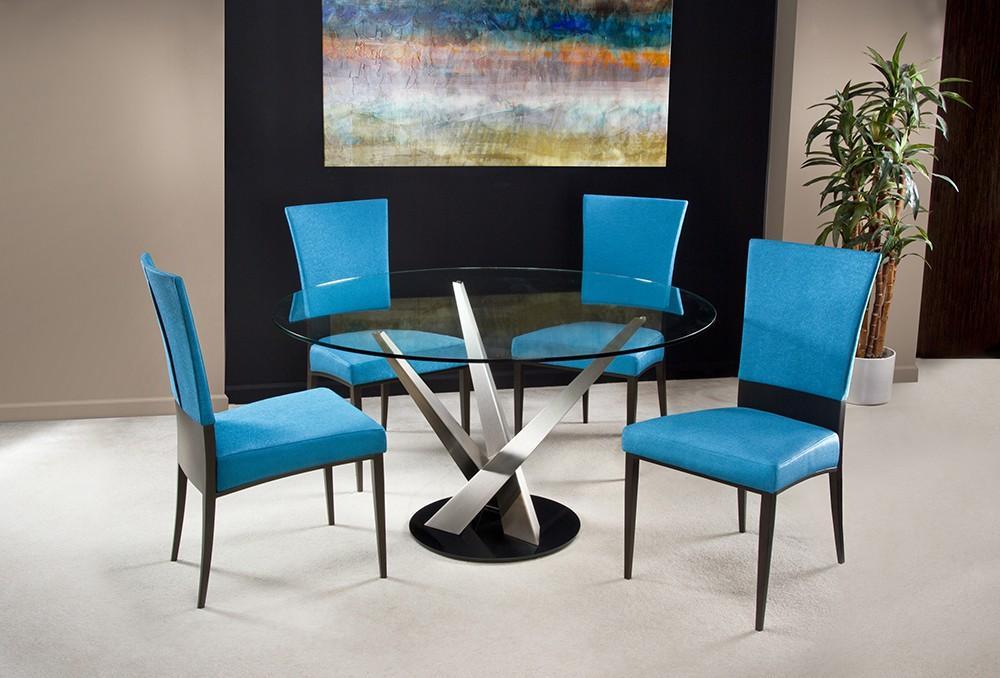 crystal dining table and chairs