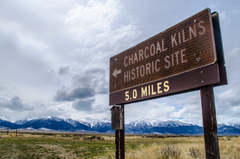 charcoal kilns idaho historical site sign