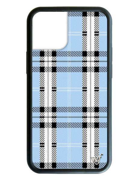 Wildflower blue plaid iphone xr case