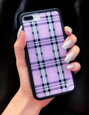 Lavender Plaid iPhone SE/6/7/8 Case