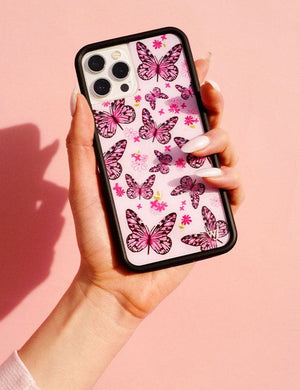 Wildflower Pink Butterfly iPhone XR Case