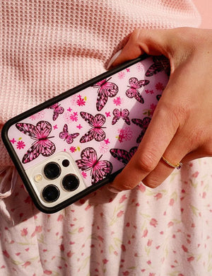 Wildflower Pink Butterfly iPhone XR Case